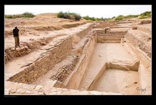 The ruins of the Harappan civilization site in Dholavira, Kutch